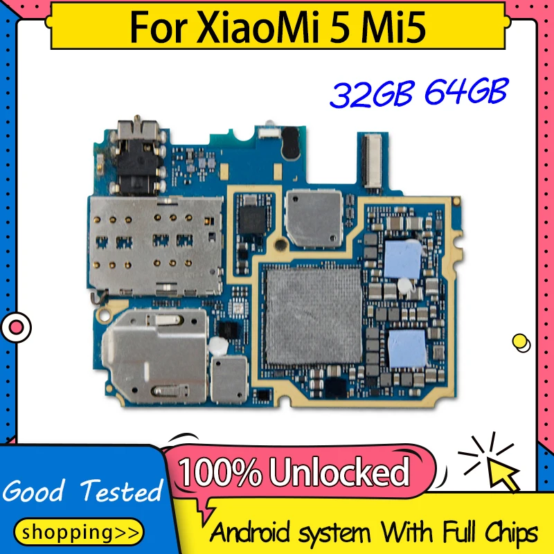 Материнская плата для XiaoMi 5 Mi 32 ГБ 64 оригинальная разблокированная материнская логическая с глобальной
