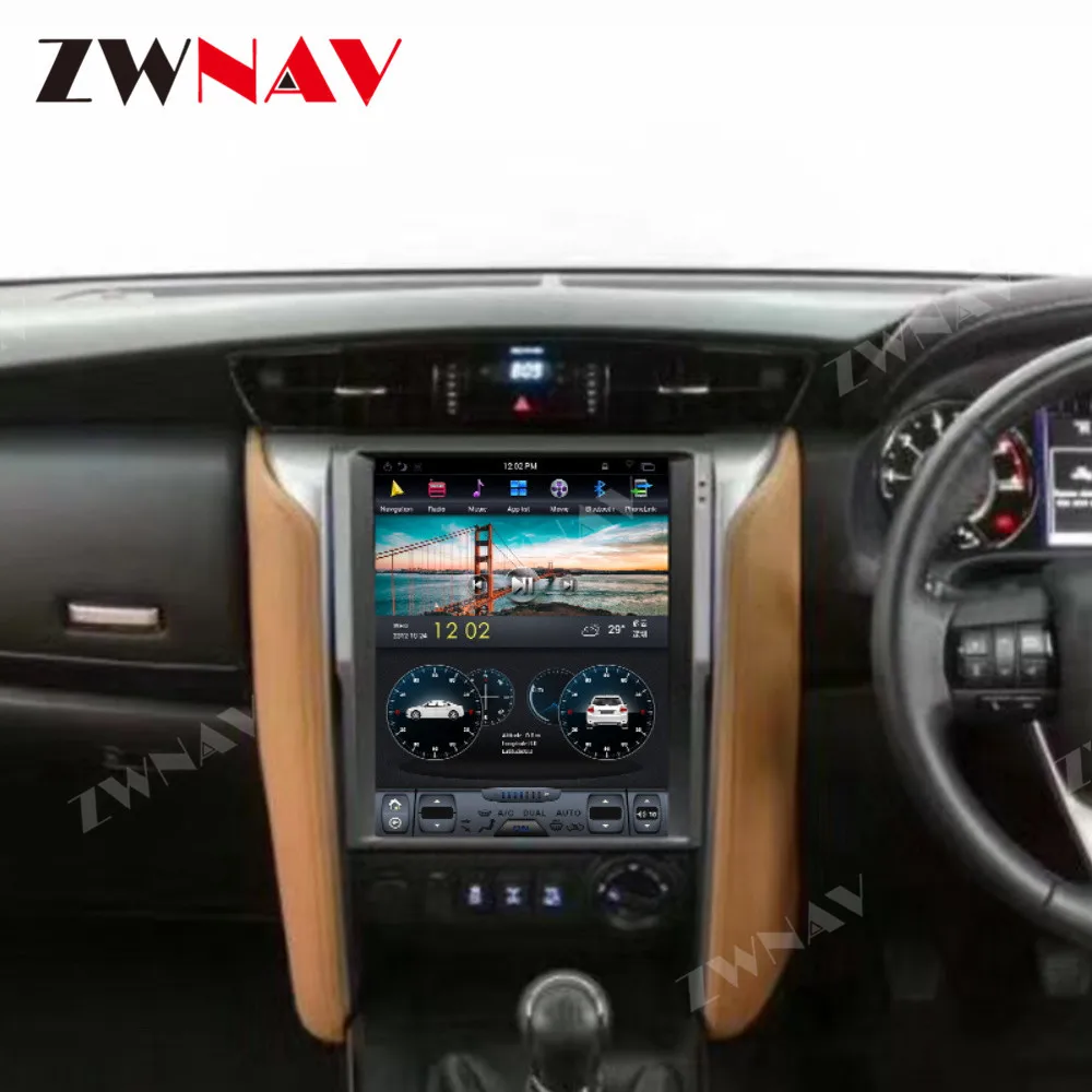 Android 9 64+ 4G Tesla с DSP Carplay Автомобильный мультимедийный плеер стерео для Toyota Fortuner- gps навигация