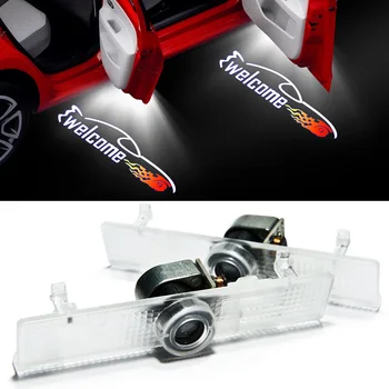 

2-4pcs RACING CAR Logo Car Door Badge Light For Nissan Altima Armada Maxima Quest Titan Teana Car Styling Ghost Shadow Projector