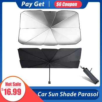 

Car Sun Shade Umbrella UV Rays And Heat Sun Visor Cover Protector Foldable Reflector Umbrella Portable Outdoor Sun Umbrella