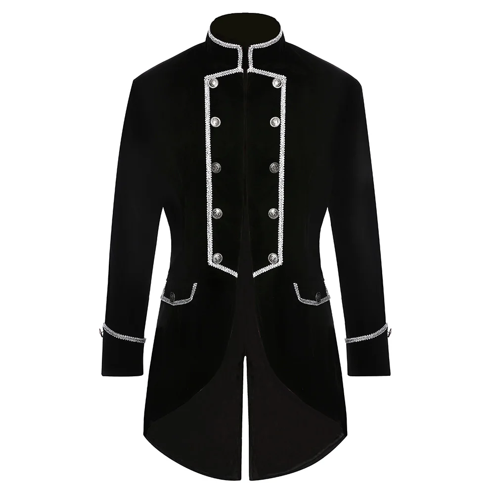 Взрослое мужское викторианское готическое пальто куртка стимпанк фрак бархатное платьице Тренч пальто Хэллоуин Вечеринка косплей костюм смокинг