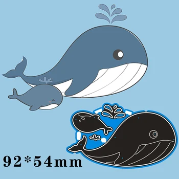 

92*54mm whale mom and baby new Metal Cutting Dies for card DIY Scrapbooking stencil Paper Craft Album template Dies