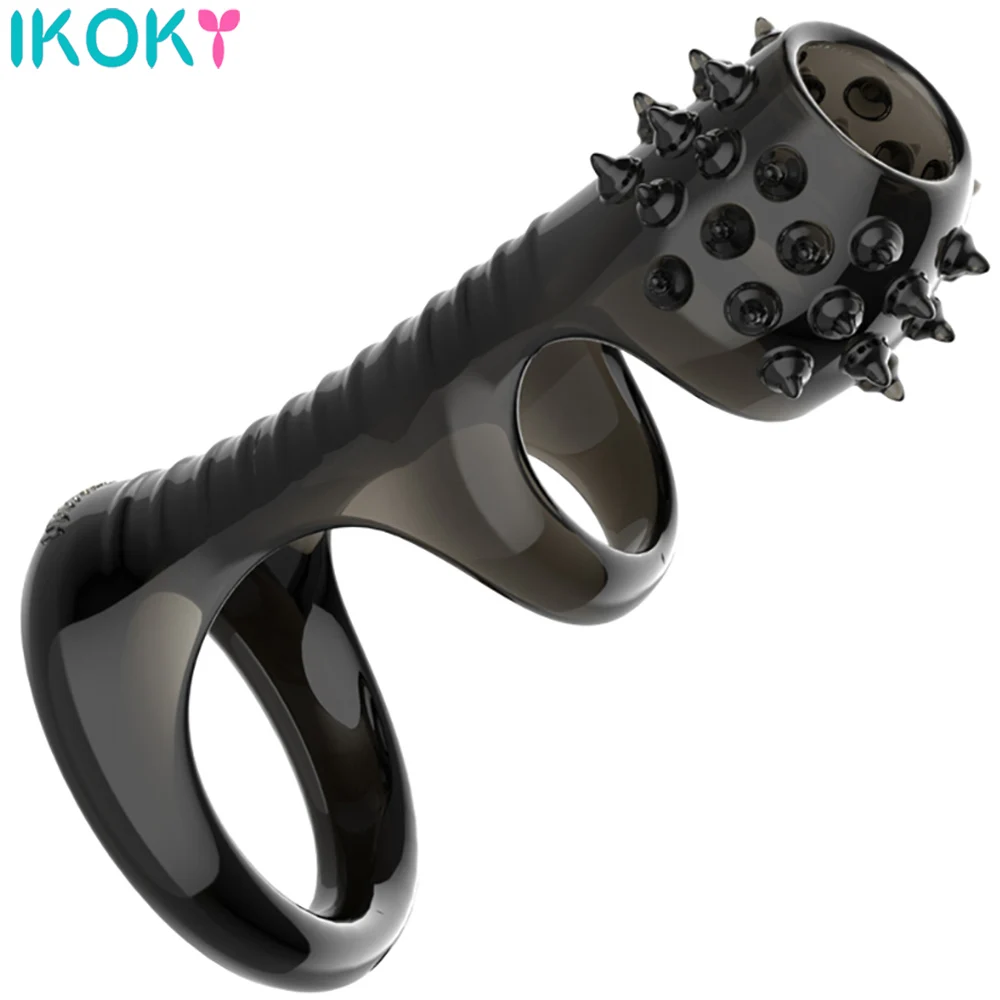 IKOKY meeste aeglustatud ejakulatsiooni masturbeerimine TPE rõngasvarrukaga sekslelud meestele erootiline korduvkasutatav kondoom_voghion.com