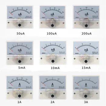 

85C1-A DC Analog Amperemeter Panel Meter Gauge 1A 2A 3A 5A 10A 20A 30A AMP Gauge Current Mechanical Ammeters