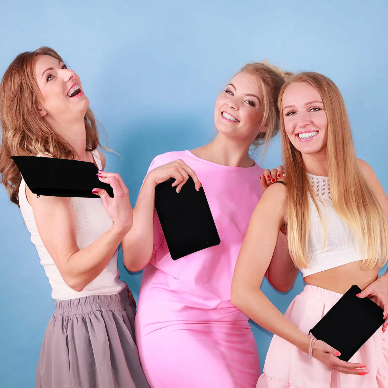 Girl Makeup Bag Golden Letter Pattern Classic Organizer Bag Pouches for Travel Bags Pouch Women's Cosmetic Bag