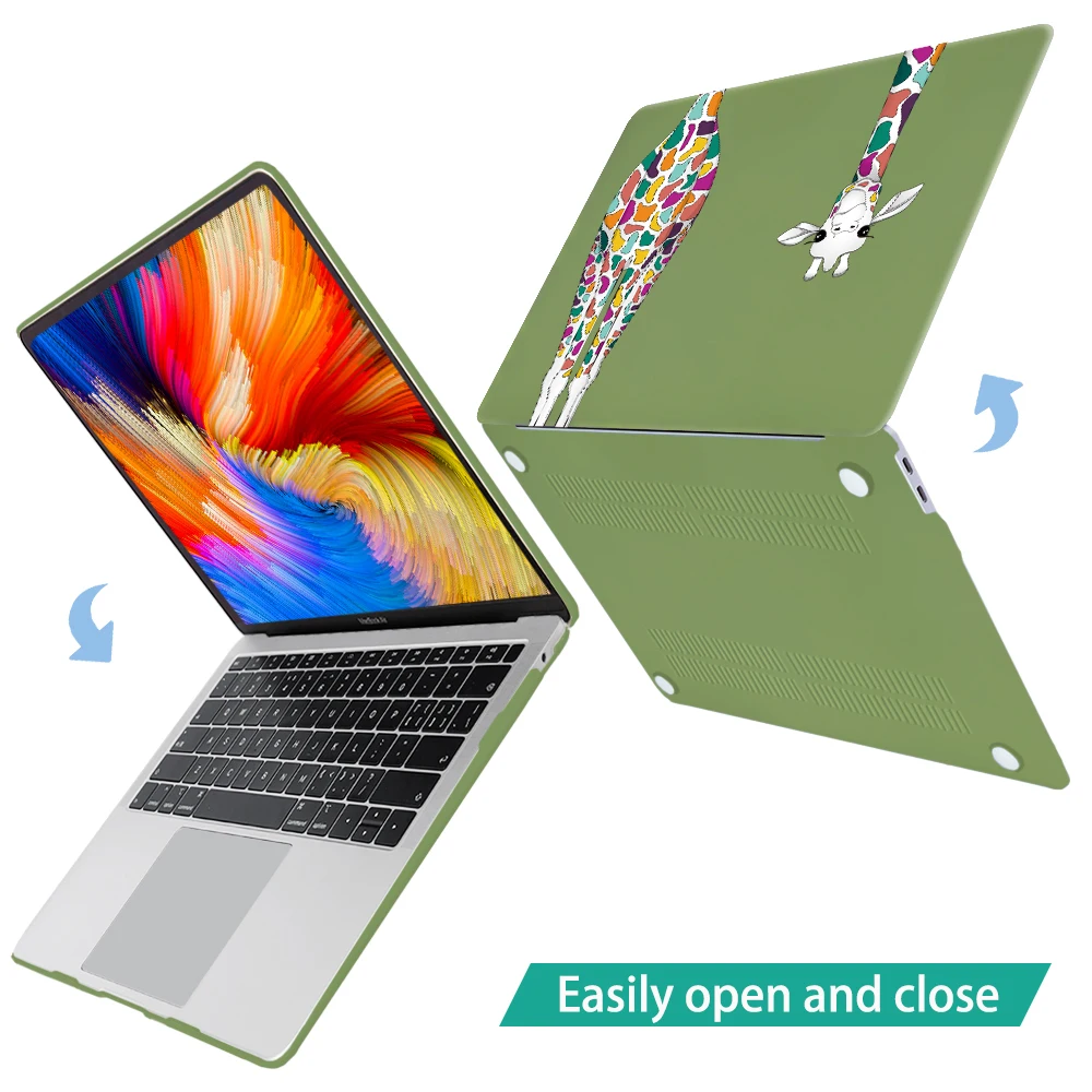 Для MacBook Air 13 дюймов Чехол A1932 для Mac book Pro retina 15 Touch bar 2019 матовый цветной чехол