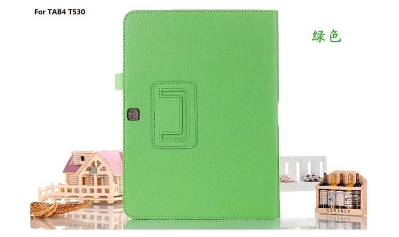 green Чехол-накладка для samsung Galaxy Tab 4 10,1 SM T530/T531/T535, Ультратонкий защитный чехол-подставка из искусственной кожи для планшета - Цвет: green