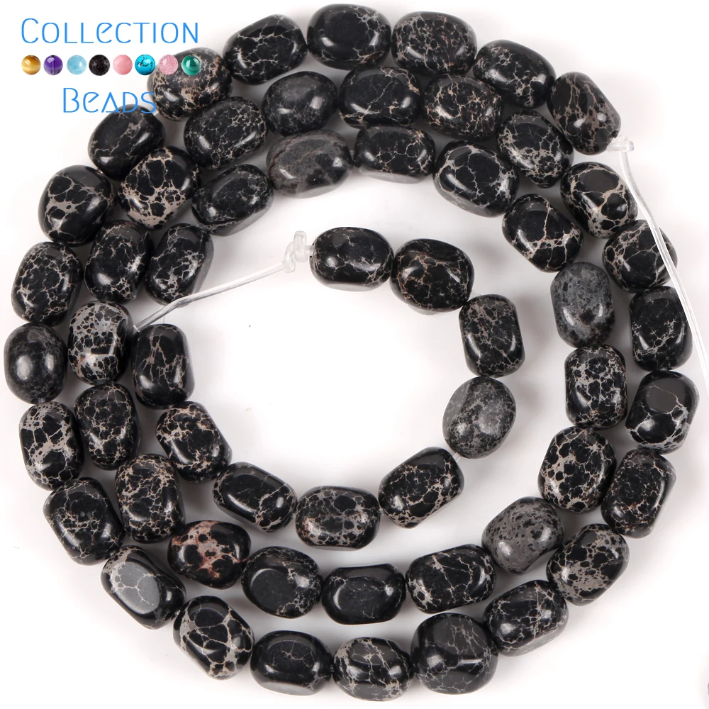 5x5x7mm Natürliche Stein Meer Sediment Jaspers Flache Unregelmäßigen Türkisen Verkrustete Lose Perlen Für Schmuck Machen DIY armband Zubehör – Detail 6
