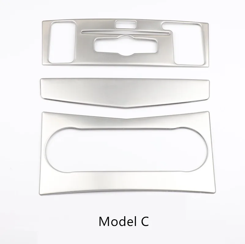 Car Styling Center Console Air Conditioner CD Panel Cover Trim 3Pcs For Mercedes Benz C Class W204 C200 C260 C300 C180 2007-2010