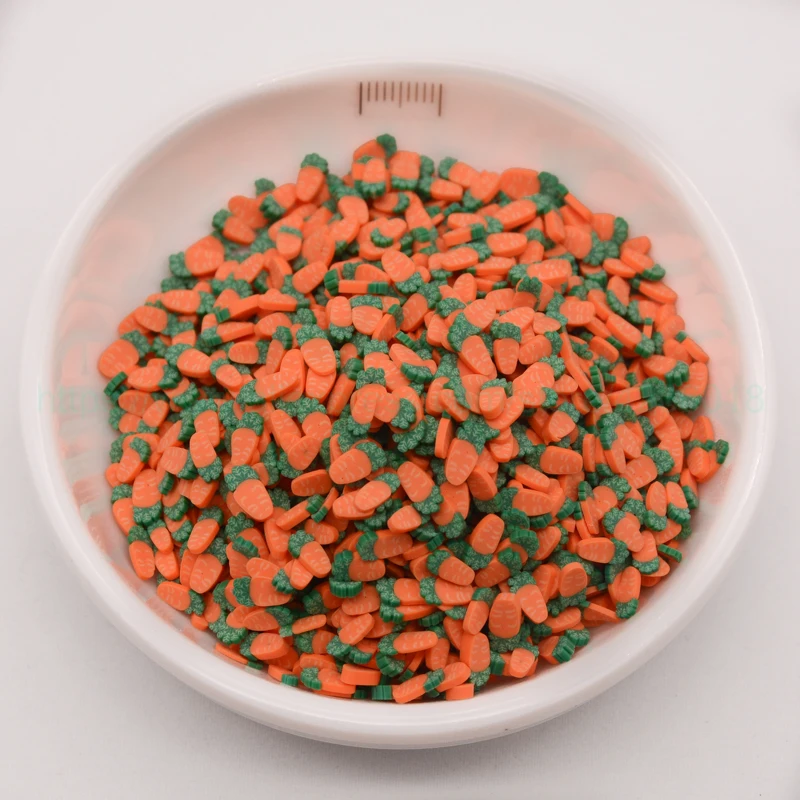 Посыпка для украшения телефона 65 г в форме моркови капусты овощей полимерные