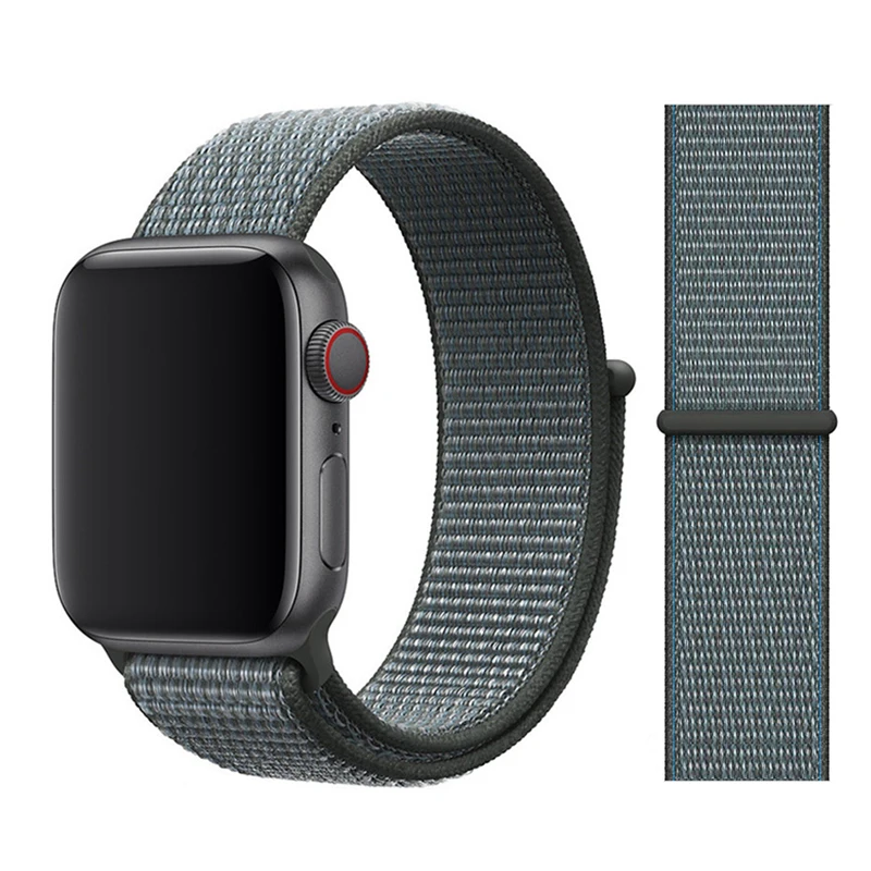 NEW Storm Gray Lbiaodai Sport Loop ремешок Для Apple Watch band Apple watch 4 3 correa iwatch band 42мм 38мм 44мм 40мм браслет на руку Плетеный нейлон - Цвет ремешка: NEW Storm Gray