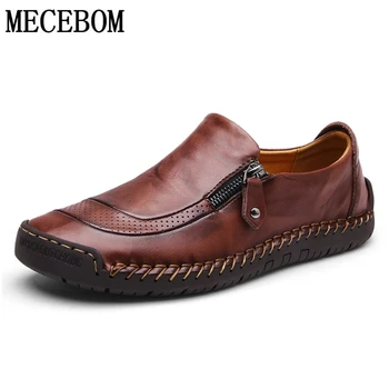 

Men Casual Loafers Plus Size 47 Soft Leather Yellow Brown Mens Dress Leather Shoes Comfortable Flat Men Shoes Moccasins