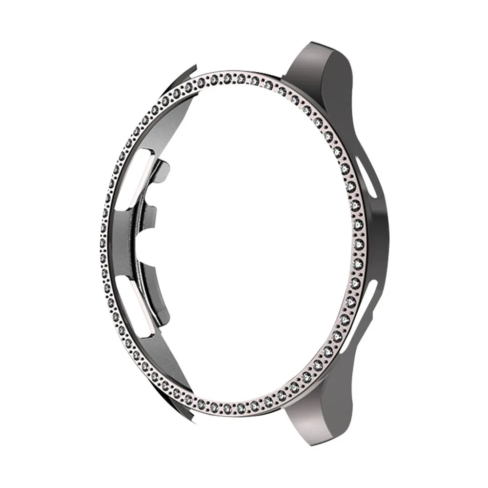 Gray Чехол для samsung Galaxy Watch 46 мм/42 мм/Активный ПК Алмазный протектор крышка Bling Бампер для gear S3 модная рамка аксессуары - Цвет: Gray