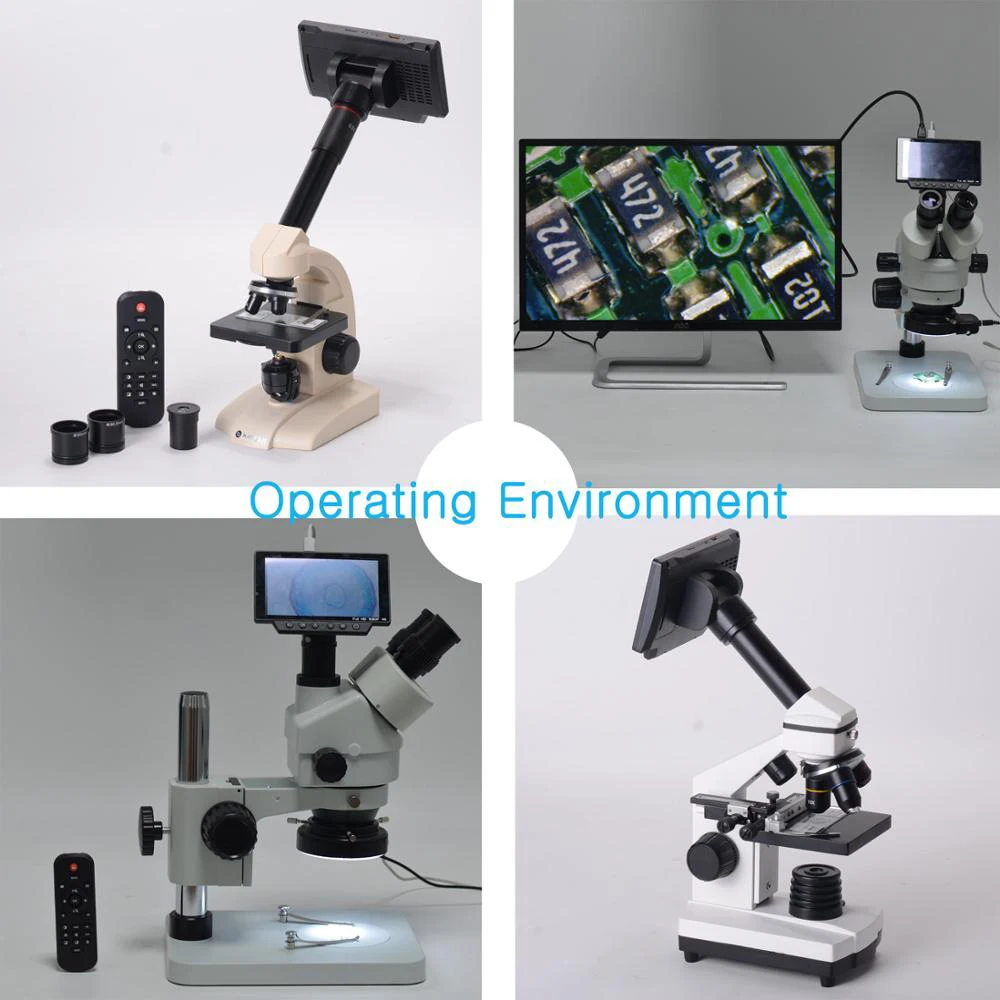 HY-1070 16MP 4K 1080P 60FPS USB WIFI Digital 150X Industry Microscope Camera with 5 Inch Screen C-mount Len 1/2.3 Imaging Sensor