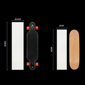 

126*26cm Longboard Sandpaper Clear Longboard Skate Scooter Sandpaper Sticker Skateboard Thickened Grip Tape 84cm*24cm hs