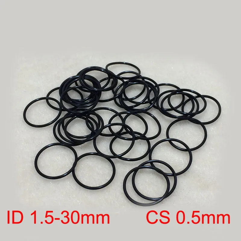 

100 PCS Black NBR rubber O ring O-ring Oring Seal Rubber Gaskets CS 0.5mm x ID 1.5 1.8 2 2.5 3 4 5 6 7 8 9 10 11 12 13.5 15 60mm