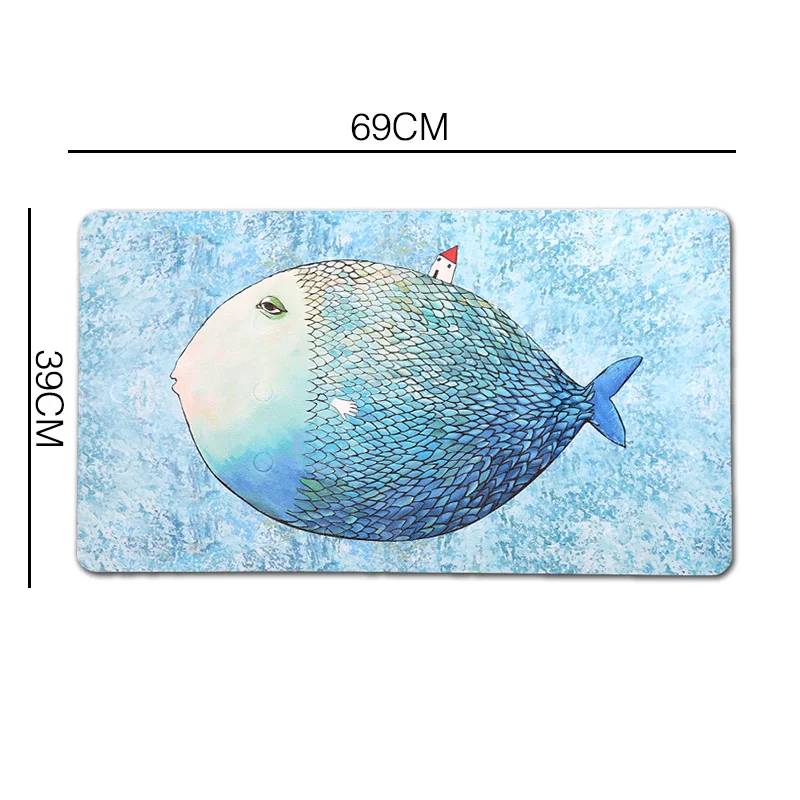 Big fish Оригинальная подушка для ванной и душа, анти-осенний коврик для ванной комнаты, большой коврик для ванной комнаты, душевая комната, пол для ванной комнаты, изображение животного - Цвет: Big fish