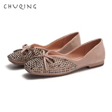 Г. Новая весенняя повседневная женская обувь на плоской подошве Корейская версия обуви с бантиком