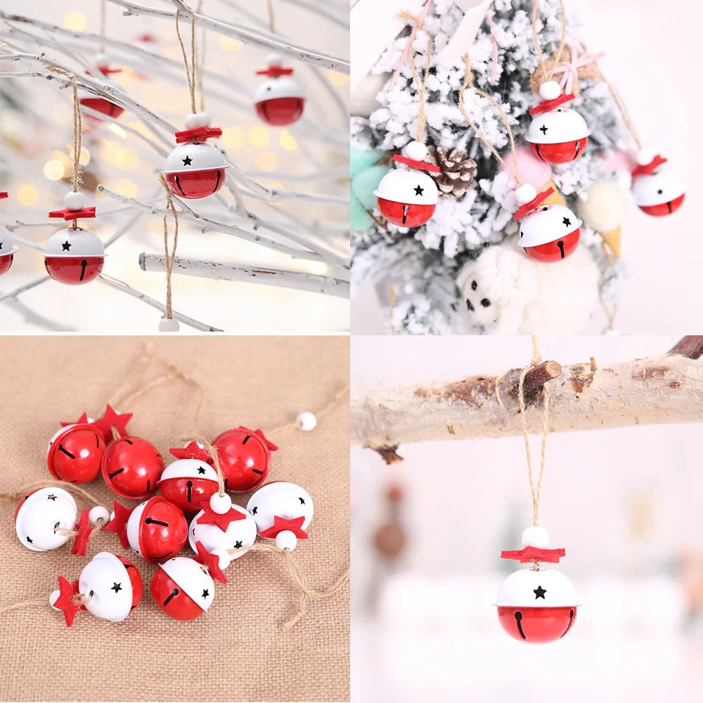 10 шт. рождественские колокольчики, маленькие металлические колокольчики, украшения, сделай сам, рождественская елка, украшения, подвески, домашний декор, Adornos de Navidad, дропшиппинг