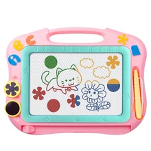 Children's Magnetic Drawing Board, Writing Board, Graffiti Board, Erasable, Portable, Easy to Carry, Pink