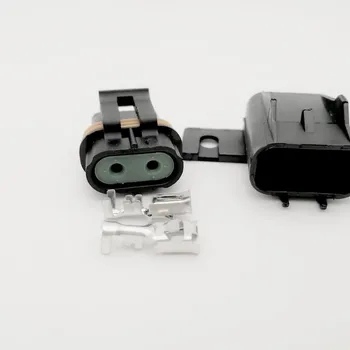 

100sets/lot 2 pin/way Female Sealed Connectors For Delphi Inline Fuse Wiring Automotive Connector 12033769 12033731