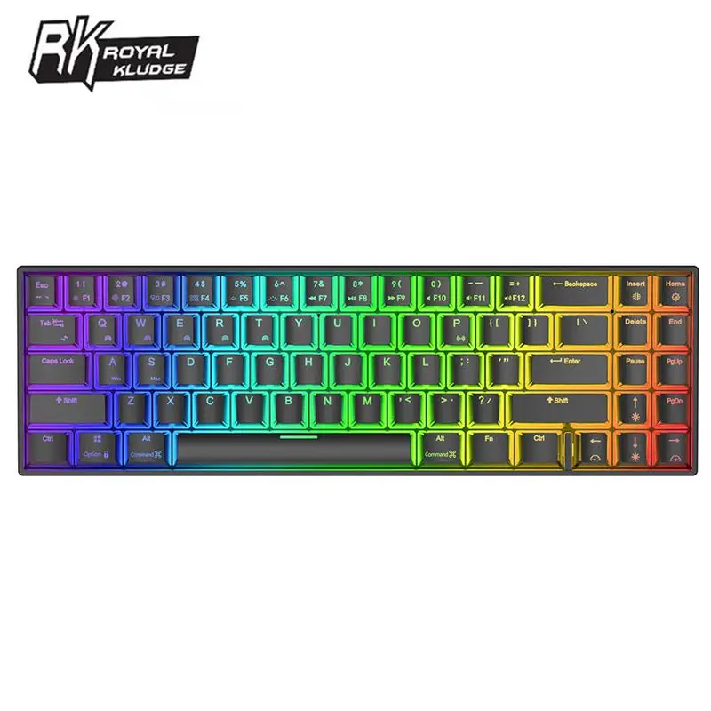Royal Kludge RK71 Mechanical Gaming Keyboard 71Keys Small bluetooth 3.0 Wireless USB Dual Mode RGB