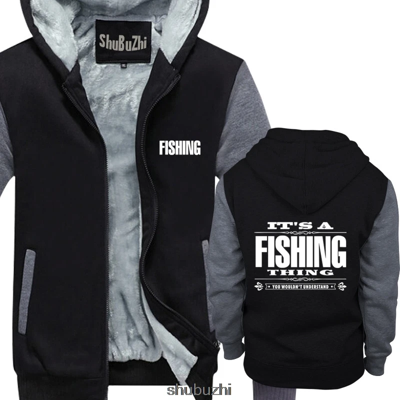 black grey Толстовка с капюшоном, дизайн для мужчин, это Fishinger Things Angling Carp, подарок для Него, папа, дедушка, пуловер, теплое пальто sbz3480 - Цвет: black grey