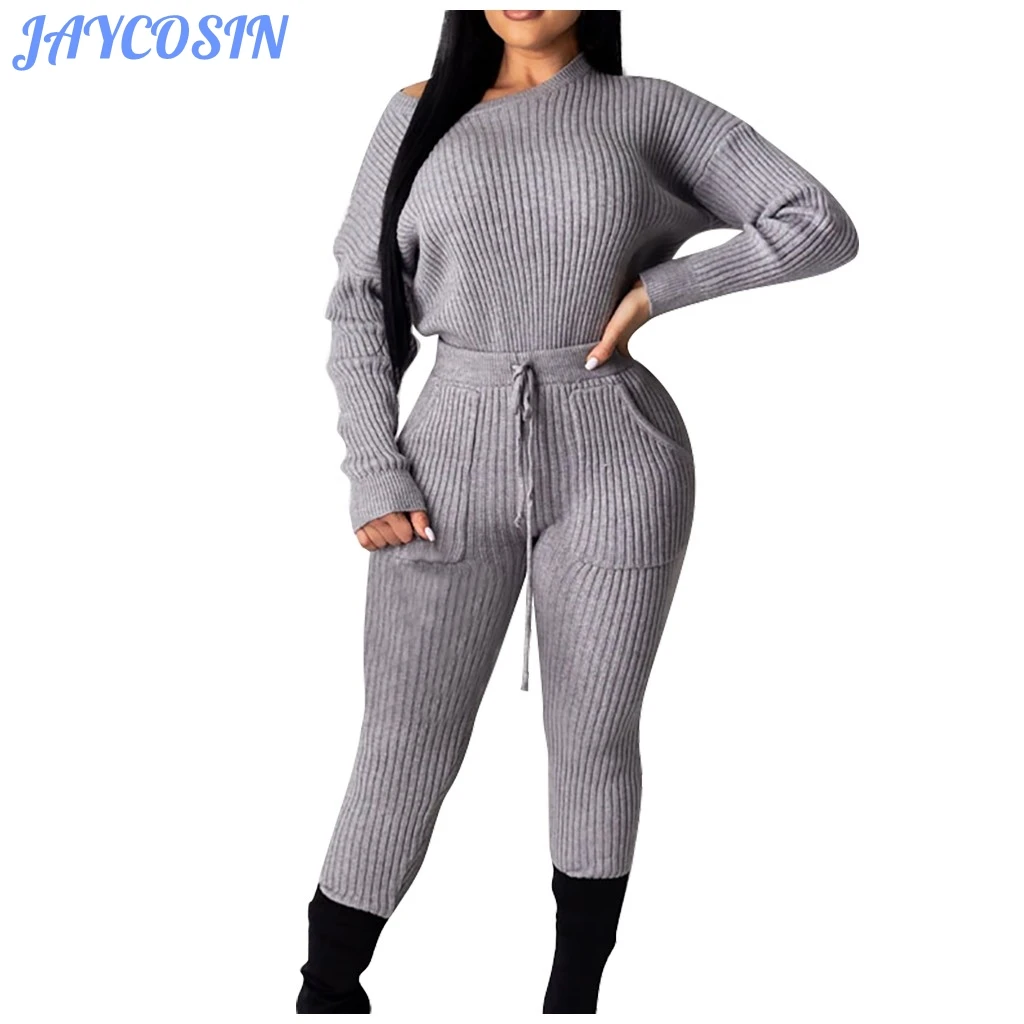 Модный женский комплект JAYCOSIN одежда с высокой талией сексуальный из двух