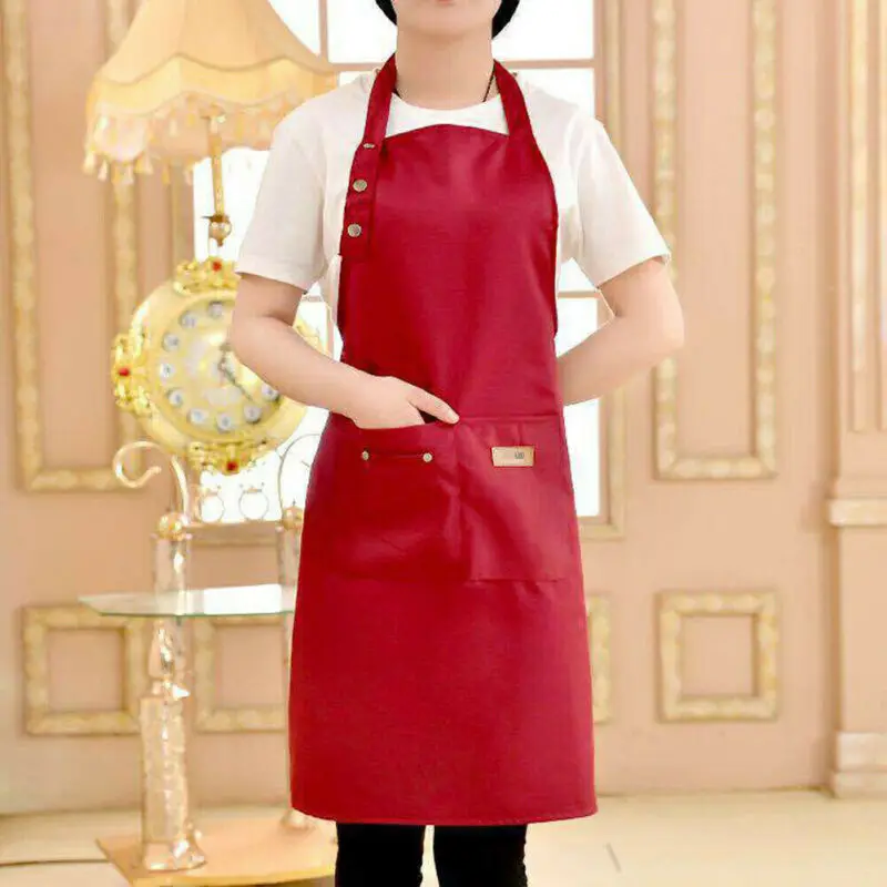 Women Men Apron Waterproof Kitchen Chef Butcher BBQ Cooking Baking Catering Aprons