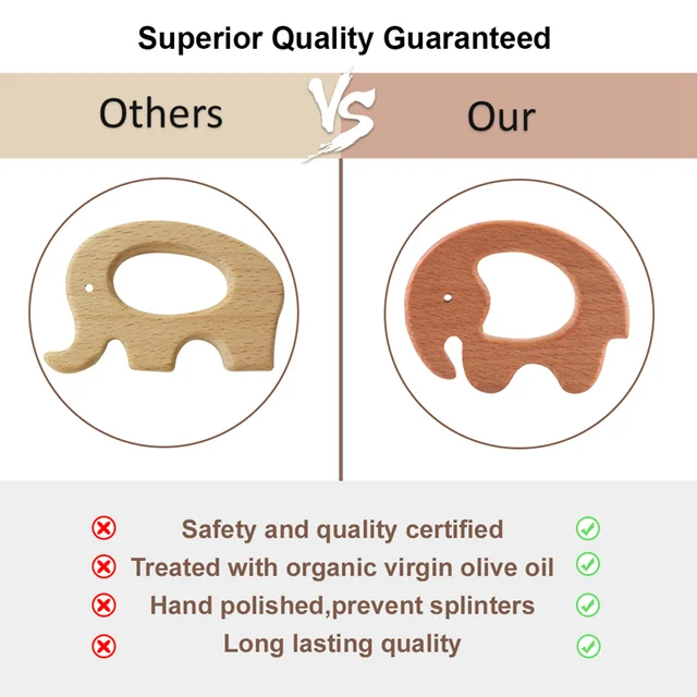 Baby Molar Toys Food Grade Beech Wood Crochet Beads Handmade Teething Toys For Baby Retro Style Baby Shower Gift Cartoon Animals 2