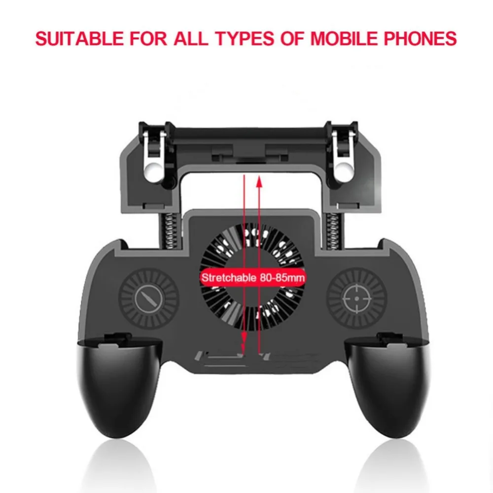  Controller Gamepad Pubg Mobile Trigger L1R1 Shooter Joystick Game Pad Phone Holder Cooler Fan with 