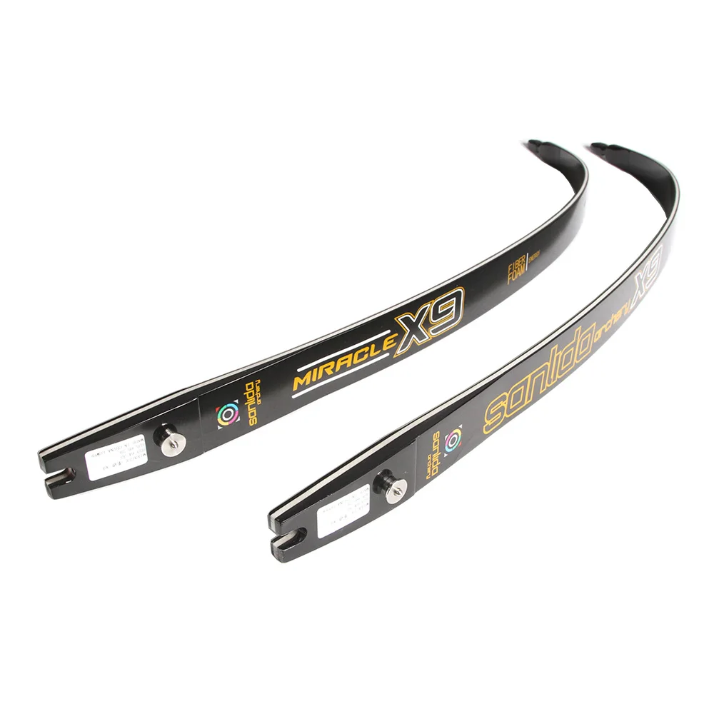 

Sanlida Miracle X9 ILF Limbs 70" 16-44 LBS Graphite Foam Intermediate Recurve Bow Limbs Hunting Shooting Outdoor Sport