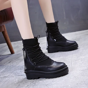 

Shoes Women Boots High Heels Boots-women Luxury Designer Booties Ladies Lace Up Round Toe Clogs Platform Stiletto Autumn Rock