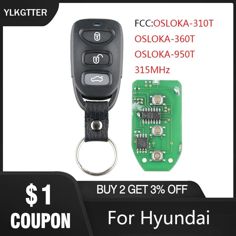 YLKGTTER дистанционный Автомобильный ключ для hyundai/KIA Sonata, elantra 2006 2007 2008 2009 2010 с OSLOKA-310T 315 МГц оригинальные ключи