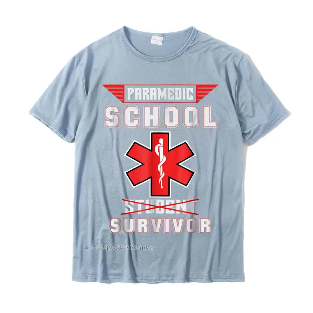 Summer T-shirts Cheap Short Sleeve Group 100% Cotton Round Collar Boy T Shirt Normal Top T-shirts Summer Fall Wholesale Funny Paramedic School Graduation Gift Shirt Survivor__2157. navy