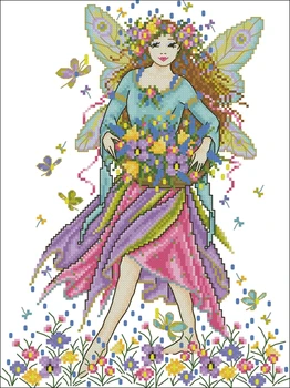 

Genuine Product Egypt Long-staple Cotton Self-Made cross stitch kits Suite Joan Elliott-Spring Flower Fairy
