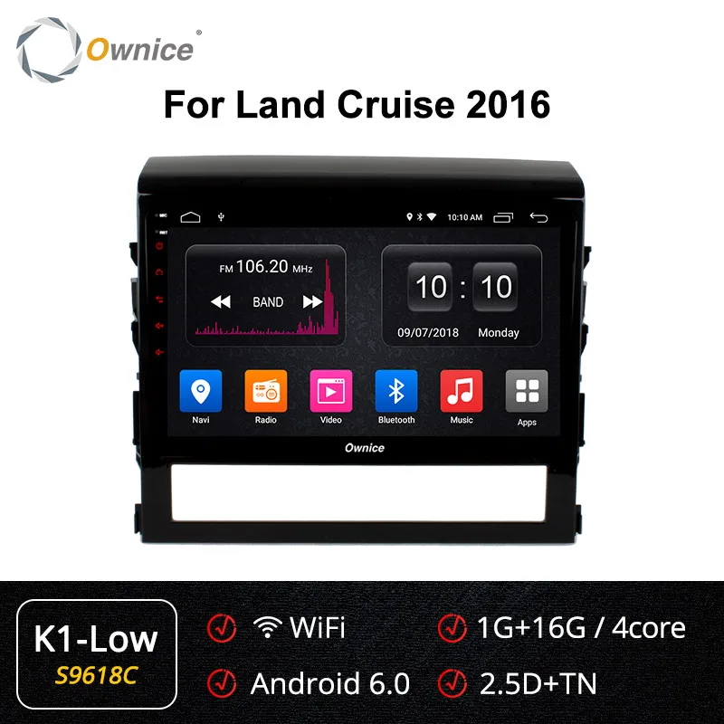 S9618 K1-Low Ownice k3 k5 k6 " Восьмиядерный Android 9,0 автомобильный dvd-плеер для Toyota Land Cruiser радио gps 4G LTE DSP 360 панорама оптическая - Цвет: S9618 K1-Low