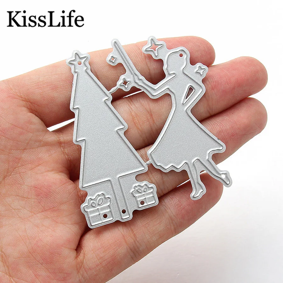 

1 Pack Christmas Tree Magic Fairy Girl Metal Cutting Dies Alinacraft Dies for Scrapbooking Card Making Christmas Craft Dies