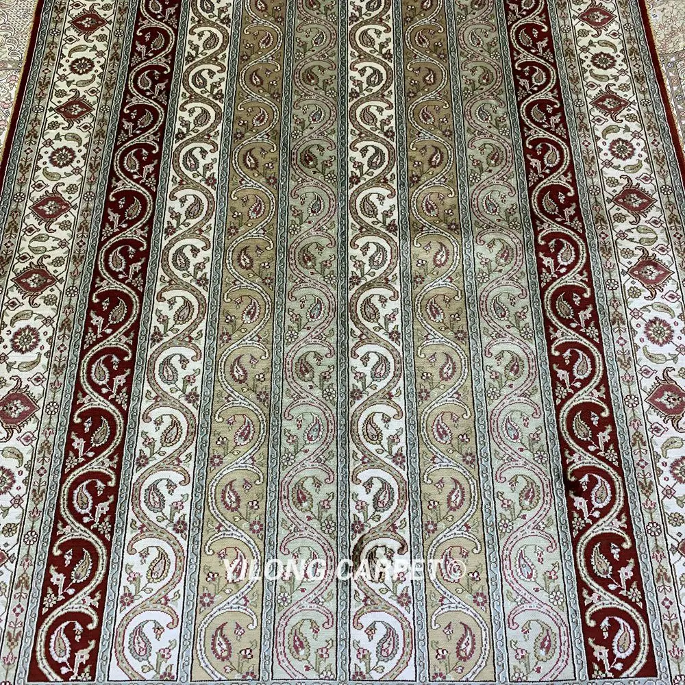 Yilong 4,5 'x6. 5' ковер ручной работы для гостиной, шелковый ковер ручной работы(HF317B