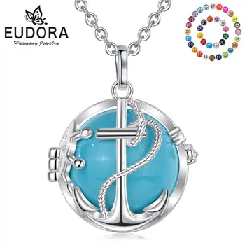 

Eudora 20mm Harmony Bola Ball Anchor Pendant Chime Ball Angel Caller Maternity Jewelry Pregnant Bola Locket Necklace Gift K177
