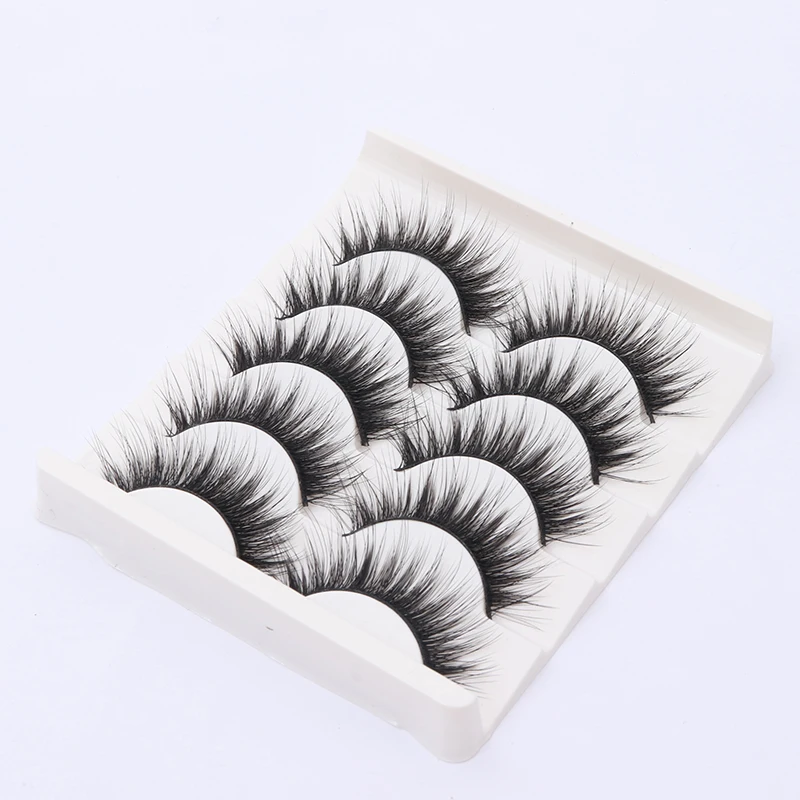 Новинка 5 пар 3D норковые натуральные ресницы ручной работы накладные Wispy пушистые