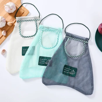 

1PC Eco Durable Foldable Shopping Bag Portable Vegetables Storage Mesh Bag Multipurpose Fruit Hanging Bag Hanging Onion Garlic