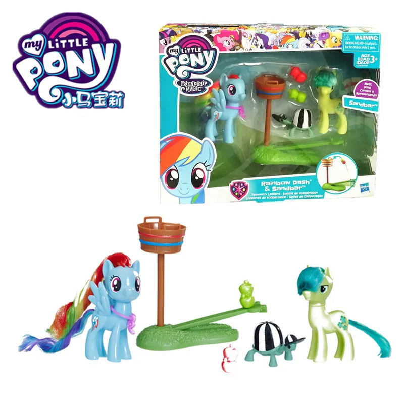 My Little Pony Дружба пони набор B9160 две пони флуттеши Радуга Дэш ПВХ Фигурки девушки куклы - Цвет: E2582