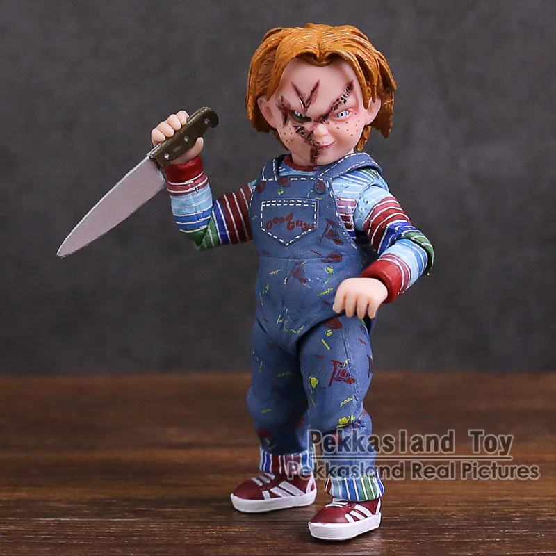 Neca boneco infantil chucky pvc, brinquedo de modelo colecionável infantilFiguras de ação Neca boneco infantil chucky pvc, brinquedo de modelo colecionável infantilFiguras de ação