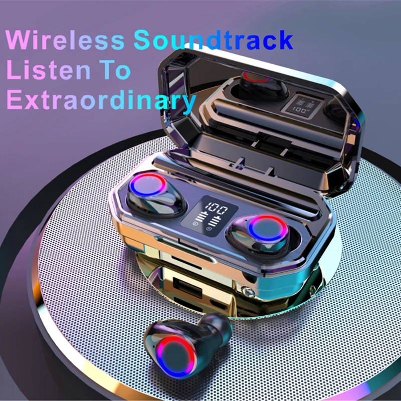 TWS наушники с поддержкой Bluetooth 5 0 5000 мА/ч зарядная станция беспроводные 9D