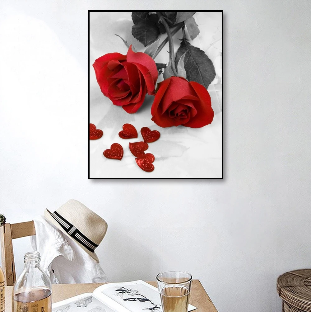 

Flower Rose Botanical Canvas Art Poster Nordic style Decorative Paint Wall Painting Scandinavian Decoration Picture Home Decor