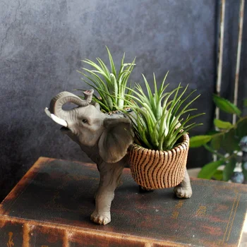 

Garden Accessorizes Miniaturas Baby Elephant Garden Decoration Outdoor Cartoon Animal Home Decor для сада и огорода Miniature