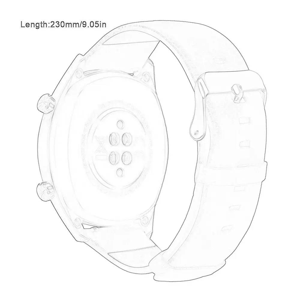 Верхний слой кожаный ремешок для huawei Watch GT Ticwatch Pro ремешок на запястье браслет-цепочка умный ремень