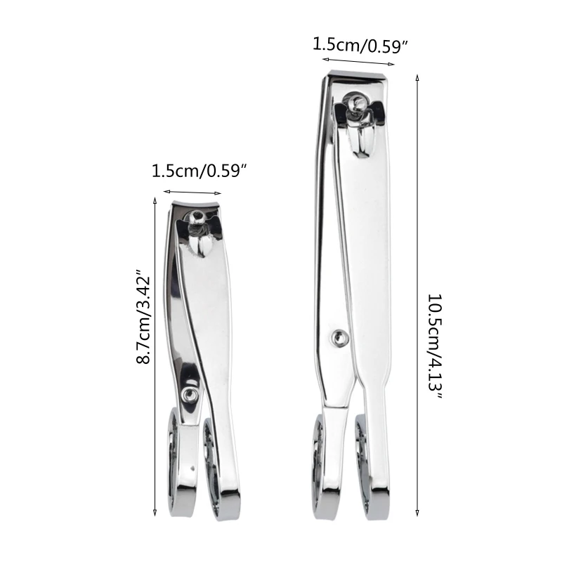 Cortador de Unhas Lâmina de Aço Conjunto de 2 Comfort Grip Inoxidável Afiada ez 4 Cortadores e aparadores