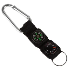 3 в 1 Многофункциональный Карабин с компасом/термометром/кольцом для ключей